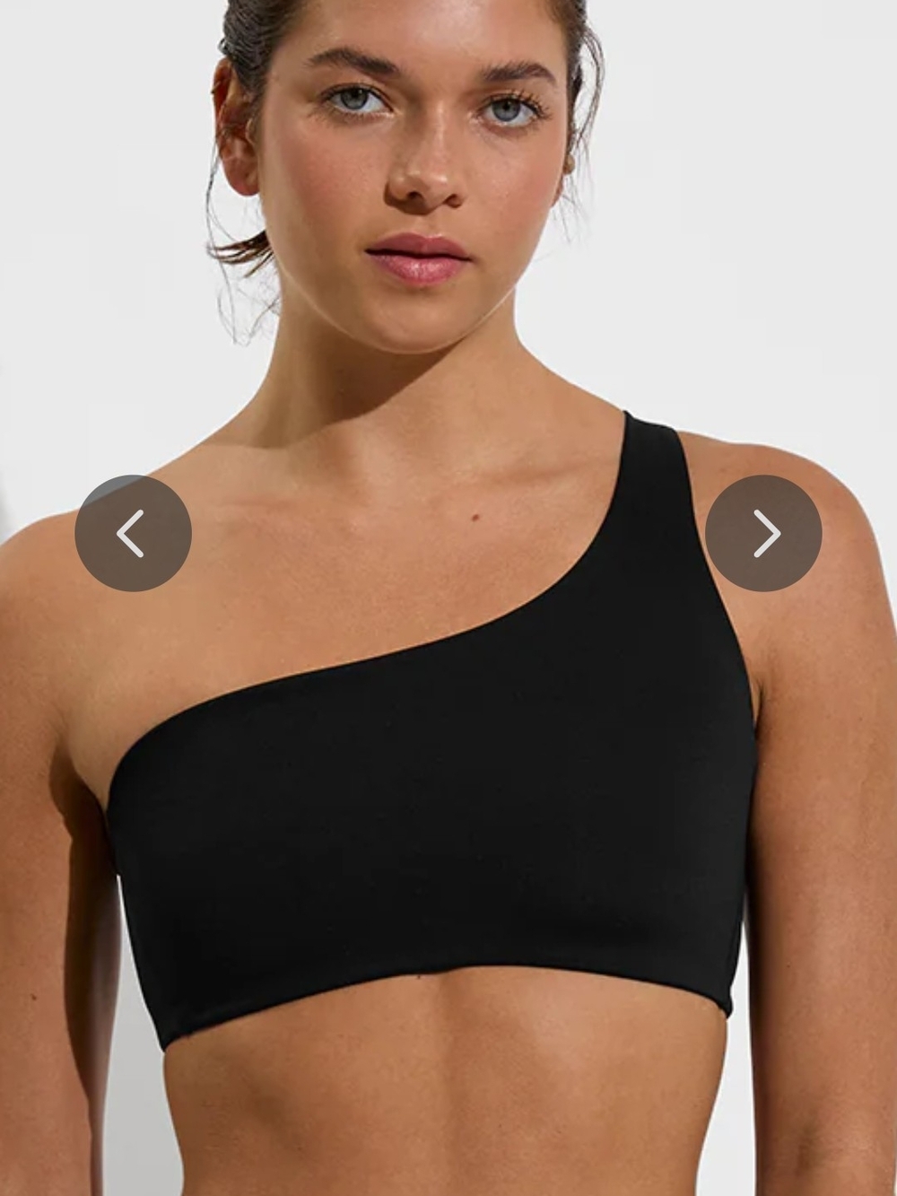aerie Black One-Shoulder Bikini Top